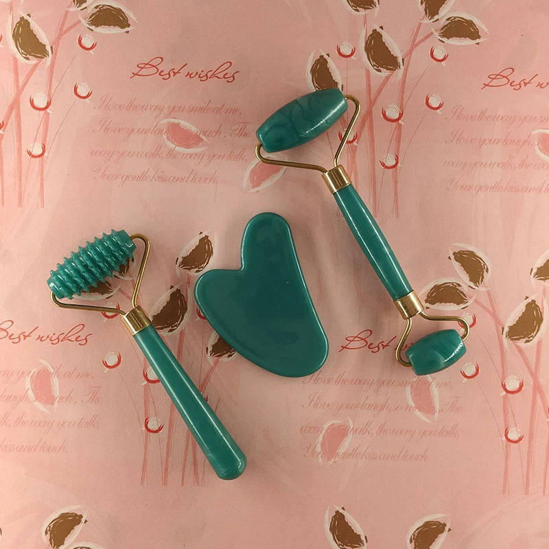 3pcs Massage Rollers Resin massage rollers beauty sticks facial roller massagers doublehead roller sets 250619