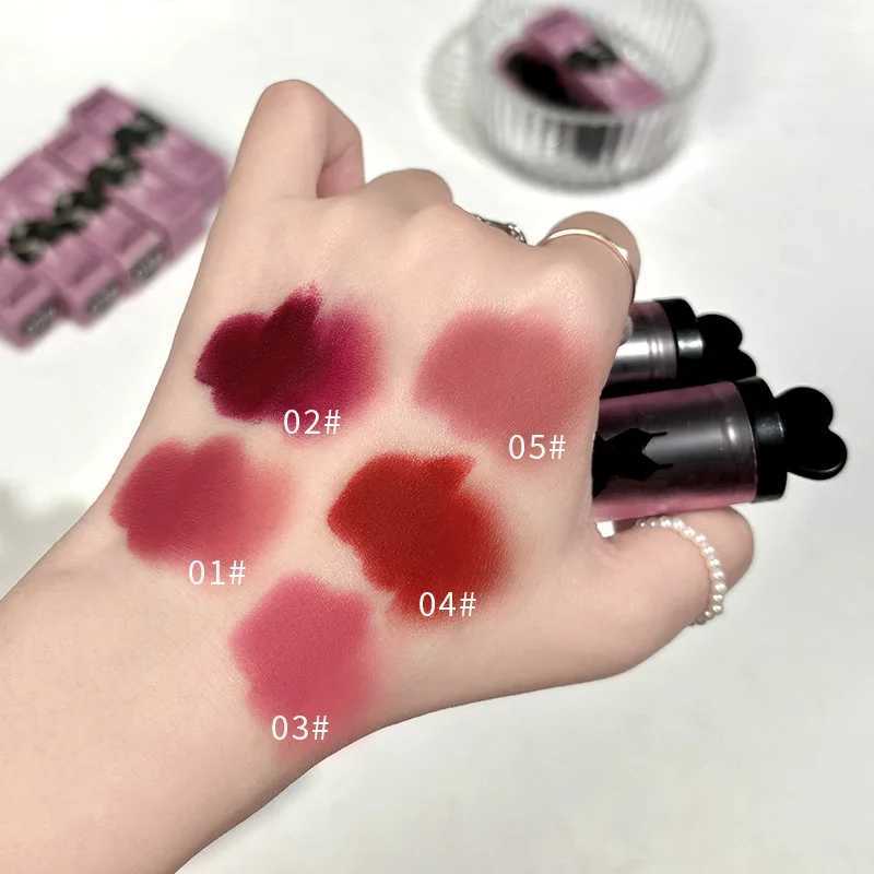 5 Colors Velvet Matte Lipstick Waterproof Rose Purple Lipsticks Nude Red Lipgloss Long Lasting Non-stick Cup Sexy Women Cosmetic XJ250623