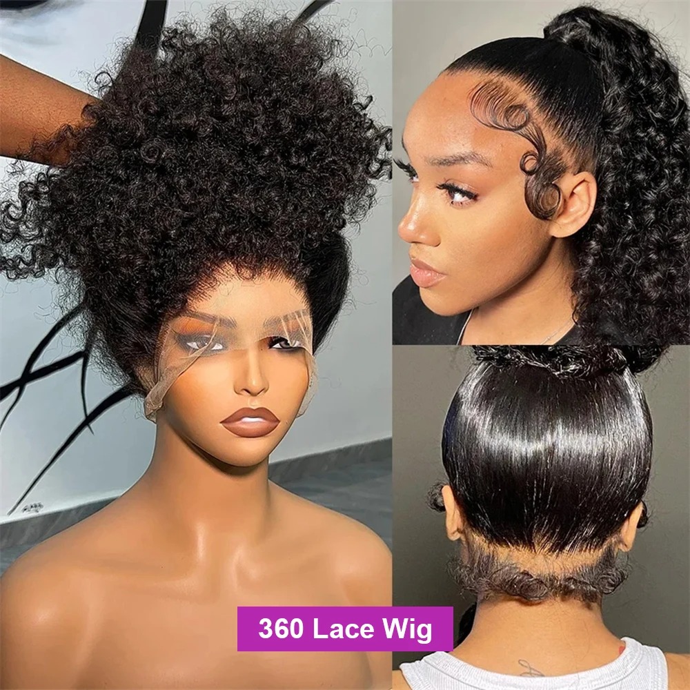 300 Density 30 36 Inch Deep Wave 13x6 HD Lace Frontal Human Hair Wig Water Curly Glueless Lace Front Wig Synthetic Human Hair For Women
