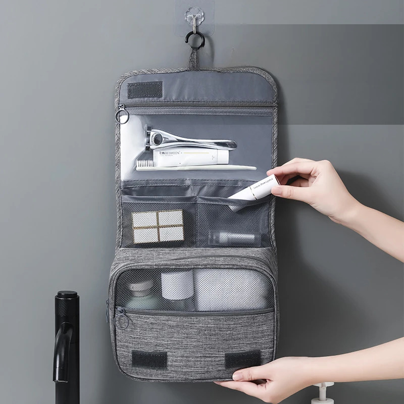 Quality Travel Makeup Bag Waterproof Cosmetic Toiletries Organizer Hanging Dry And Wet Separation Storage High 250612
