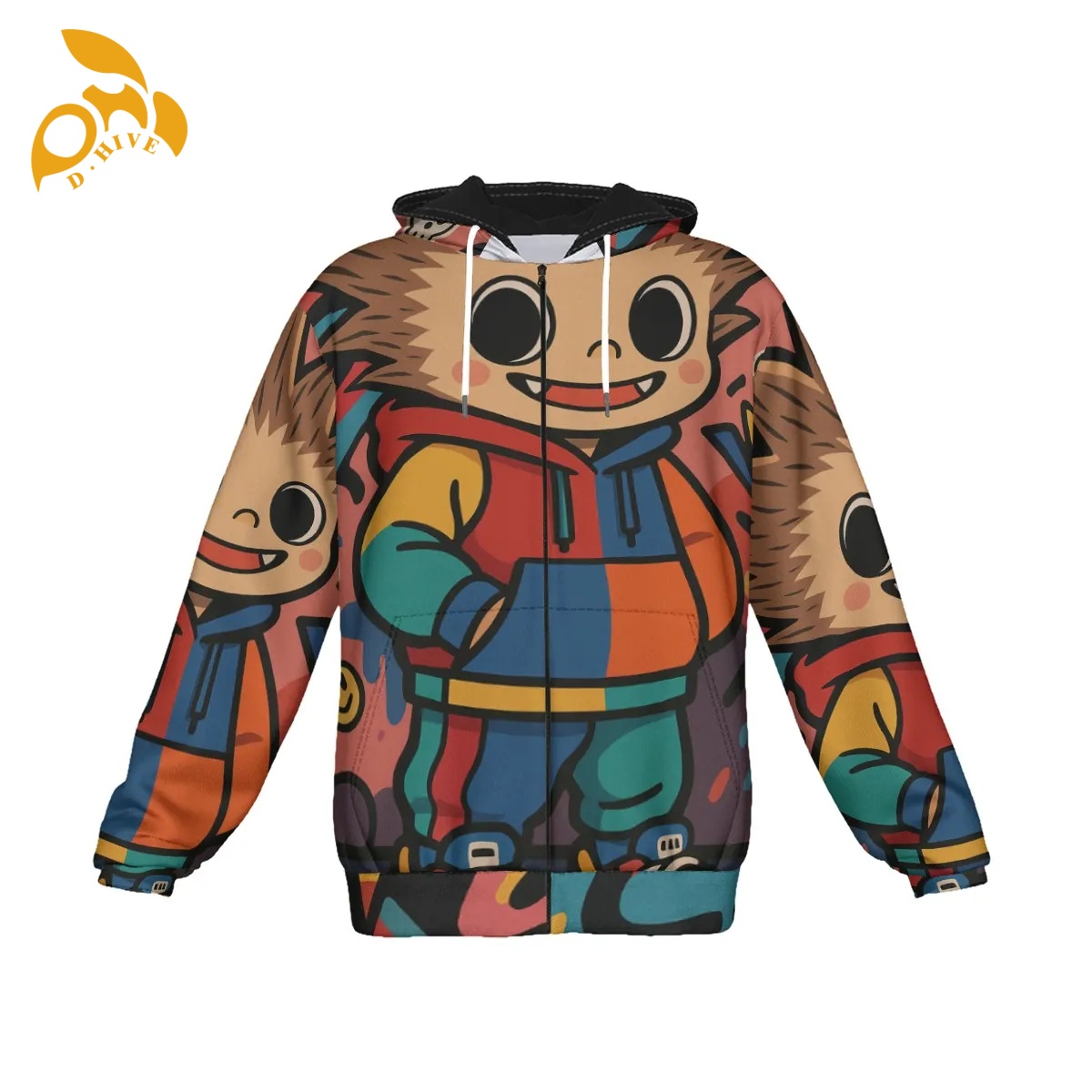 Free Shipping customized definition oversize Men's women's hooded sweatshirt printed fashionable casual street wear zipper cotton hooded swe