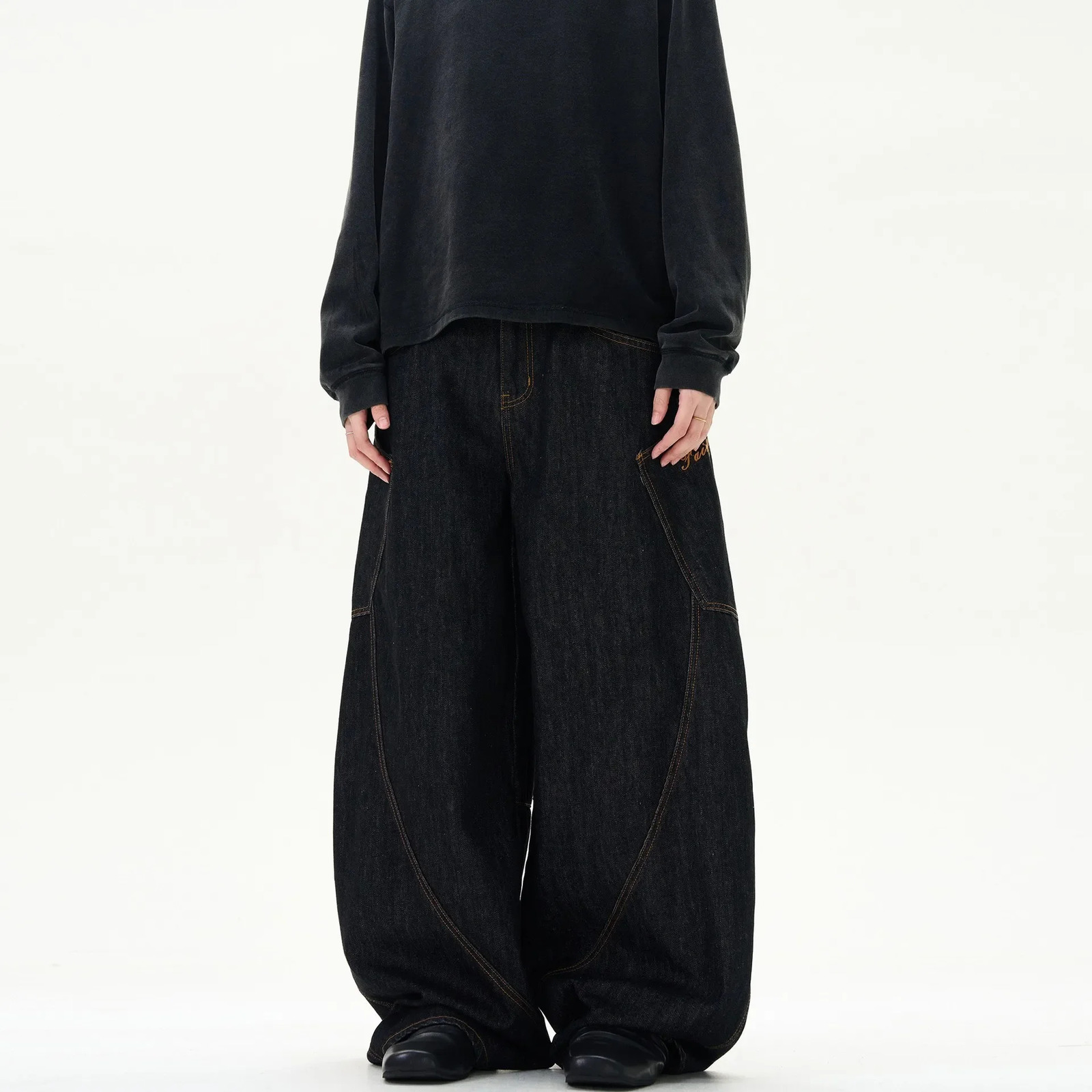 American Retro Street n Loose Wide Leg Jeans Men Women High Waist Trousers Banana Pants Fashionable FloorLength Cuff 250616