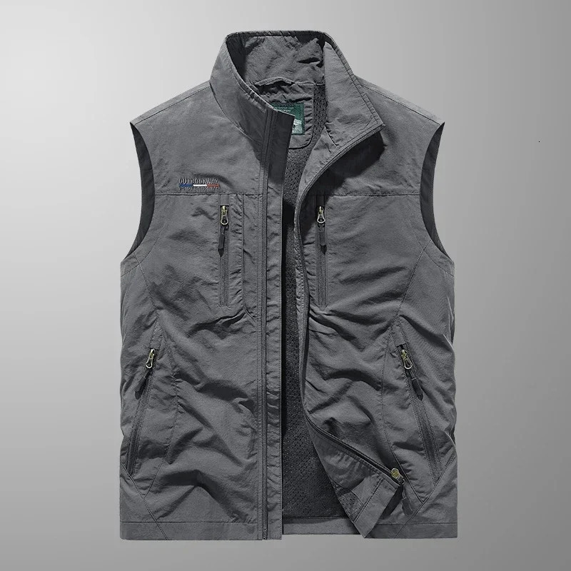 Fishing Waistcoats Outdoor Journalist Pography Camping Vest Multi-pocket Casual Man Breathable Sleeveless Jacket Outwear 250617