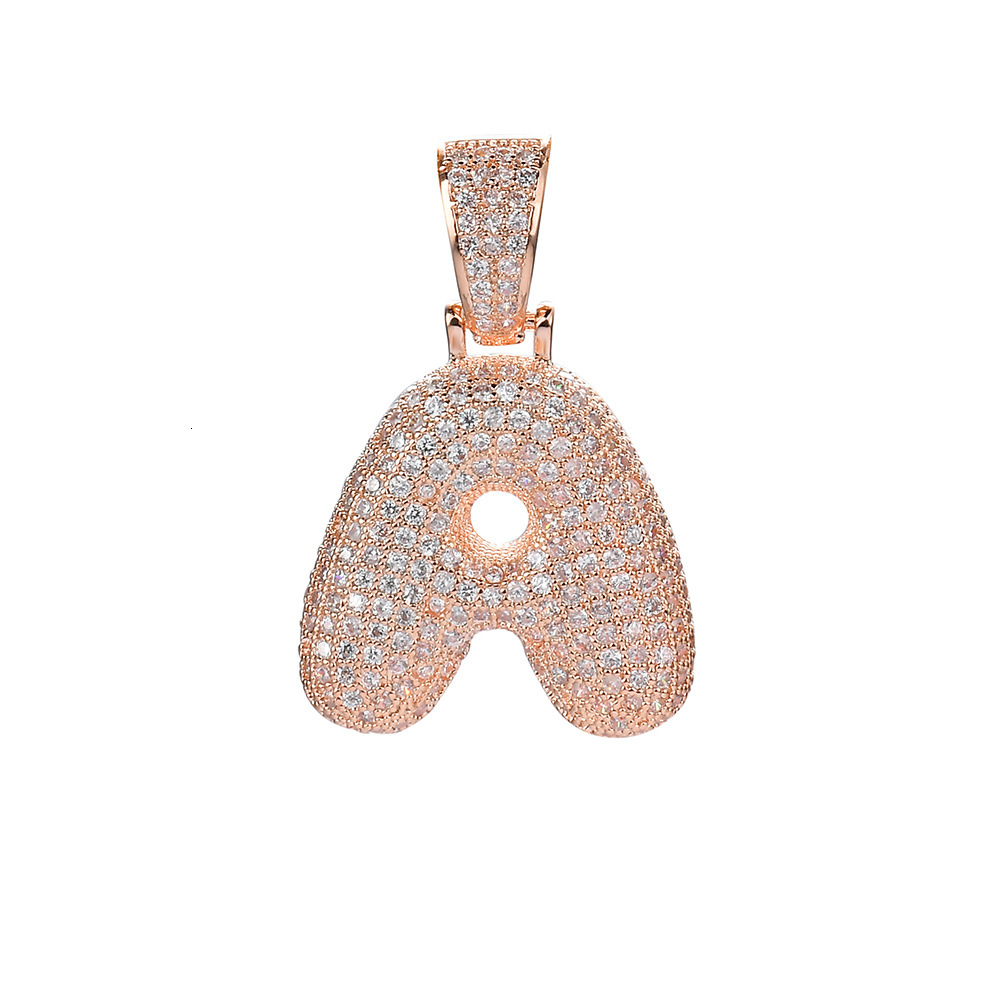 26 Letters Diamond Inlaid Creative Trendy Hip Hop Personalized Moissanite Pendant Pass the diamond tester