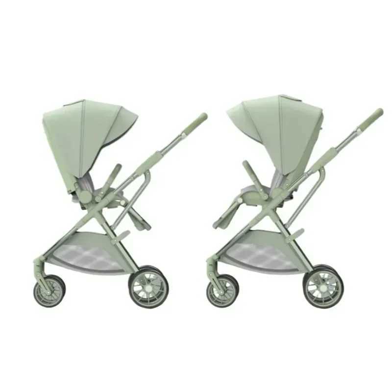 2025 Portable Baby Stroller Foldable Two-way Multifunctional Lightweight Baby Stroller Four-wheel Baby Stroller with Mother Bag XJ250623