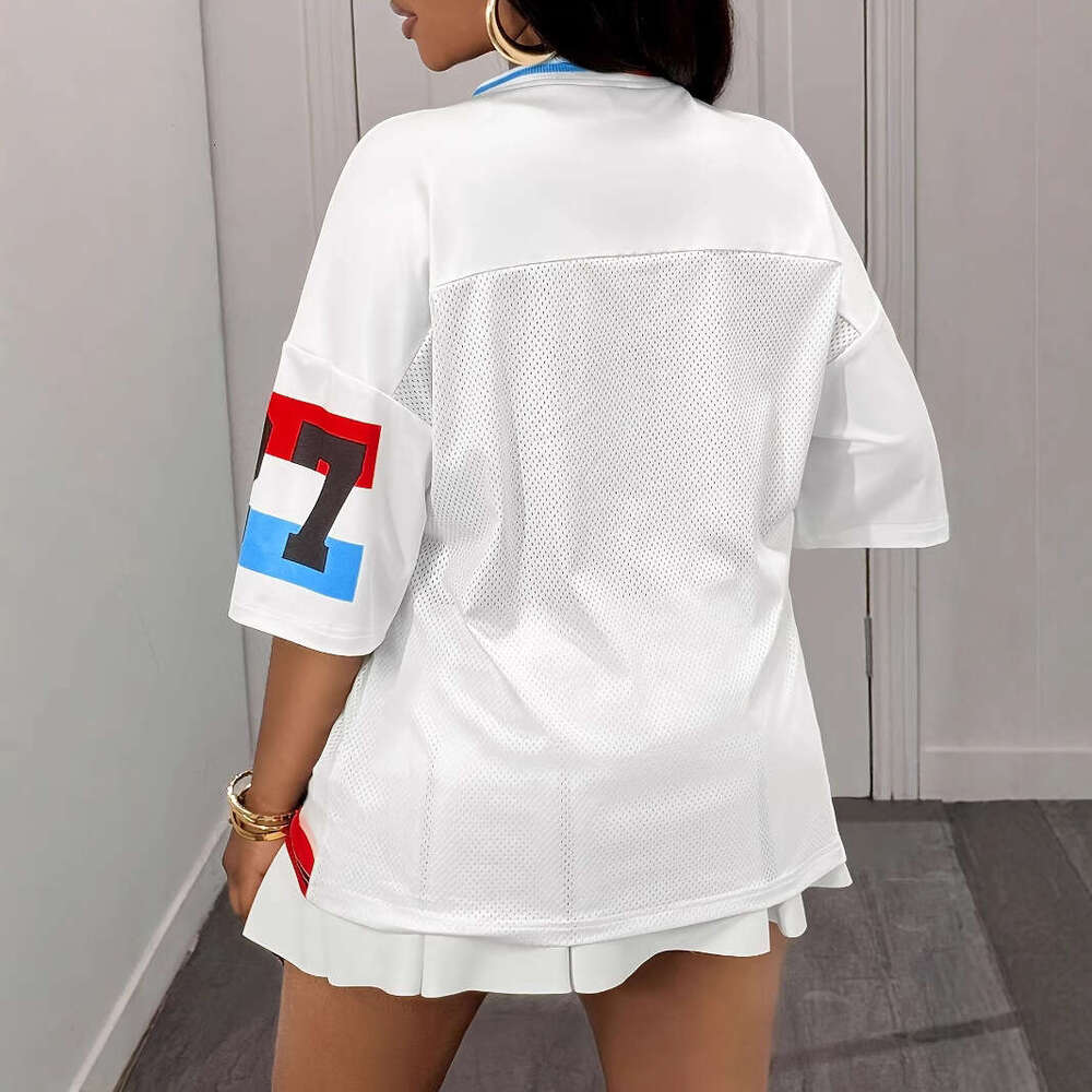 Trendy Basketball Shirt New Loose Style Casual Short Sleeve European and American Versatile Hip-Hop T-Shirt Top