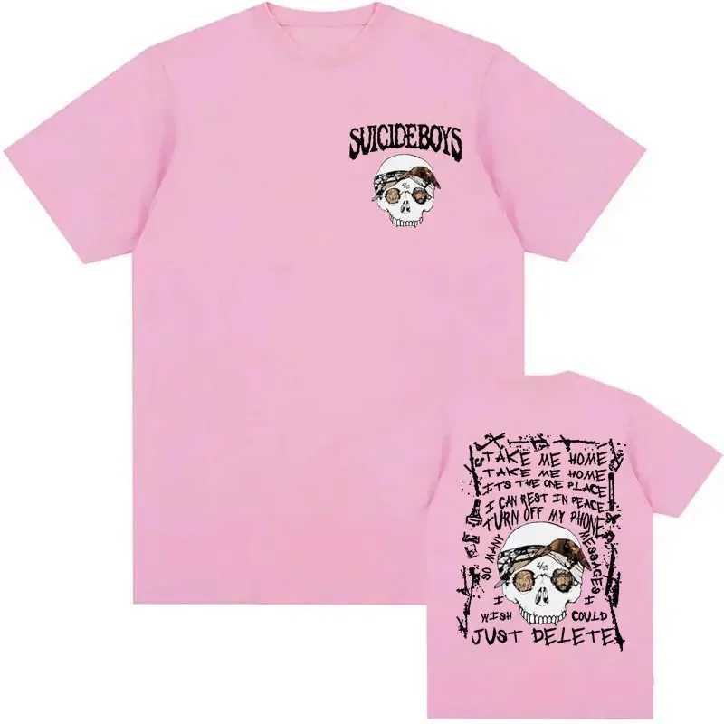 Large Size Cotton Suicide Boy Skull Print T-shirt Retro Suicideboys Boys Now The Moons Rising Album Mens Retro 90s T-shirt X250623