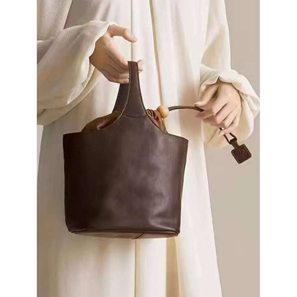 New Fashion Retro Flower Cabbage Basket Large Capacity Handbag Solid Color Simple Daily Casual Bouquet