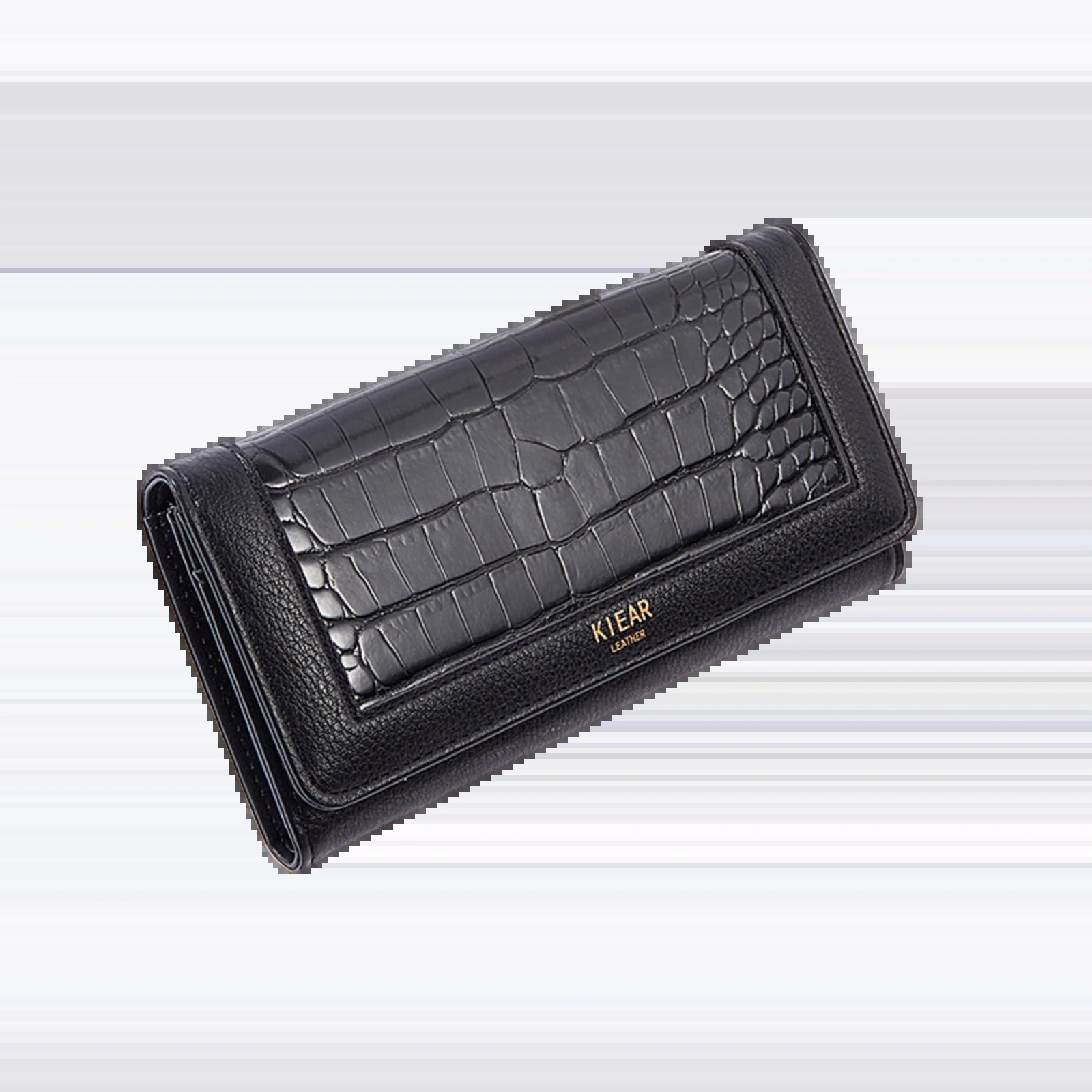 KIEAR Womens Wallet Long Wallet Fashion Buckle Clutch Solid Color 250617