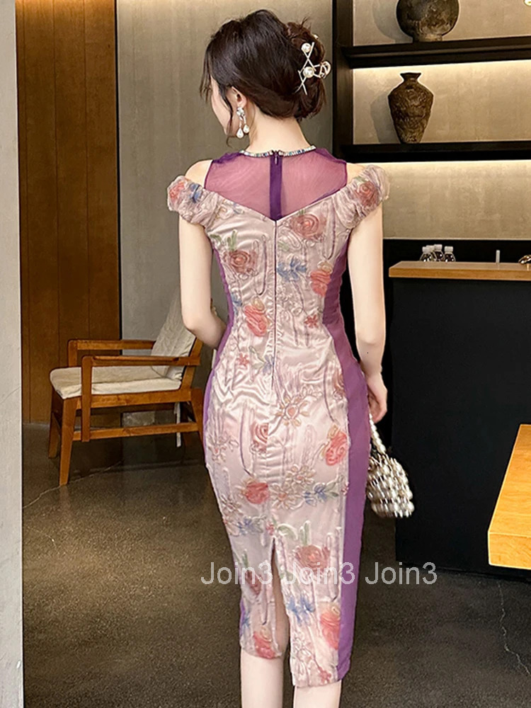 Summer Fashion Lady Floral Vintage Evening Dress Women Clothes Elegant Luxury Sexy Hollow Slim Long Party Prom Vestidos Fiesta