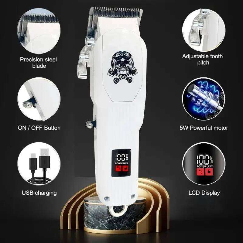 Professional Clippers For Men, Cutting Kit T-Blade Trimmer Combo, 1 Set Rechargeable Electric Hair Trimmer&Accessories