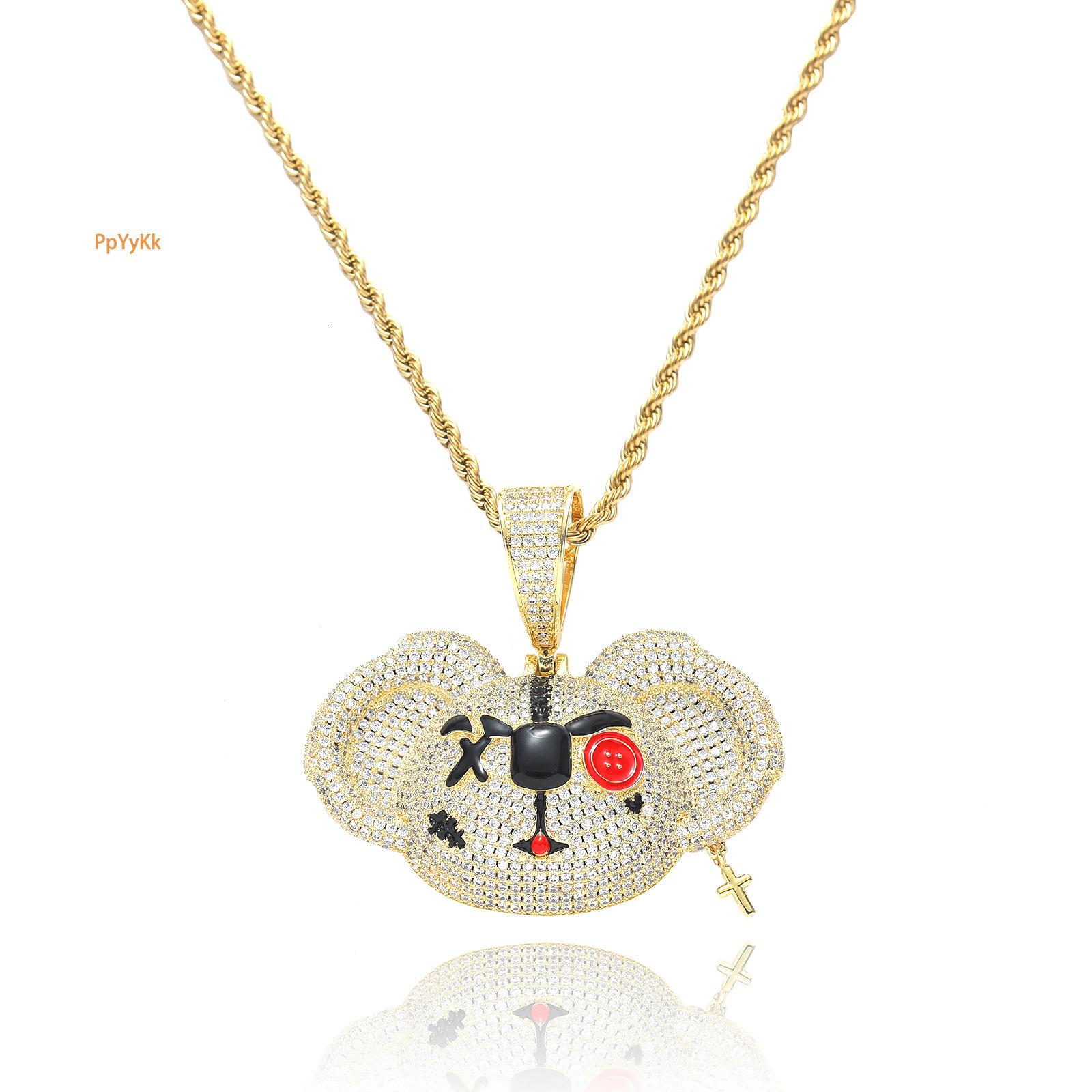 New Arrival Moissanite Jewelry Hip Hop Cartoon Pendant Creative Hip Hop Chain Iced Out Swag Labubu Accessory Pass the diamond tester