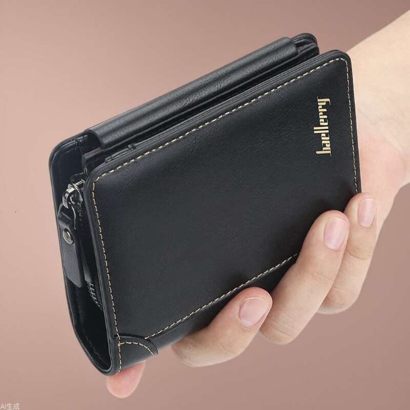 Wallet Men's Short Baellerry Multi-Card Slot 70% off Zipper Coin Purse Fashion Thin Card Holder Men
