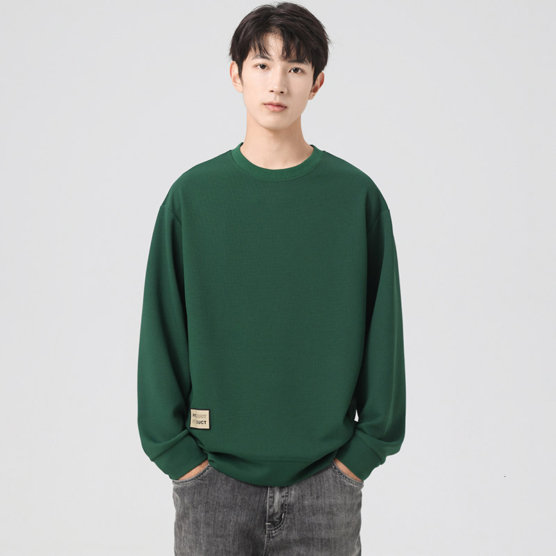 Autumn Winter New Plus Size Sweatshirt for Big and Tall Men Long Sleeve Versatile Crew Neck Pullover Oversized Top Men's Clothing