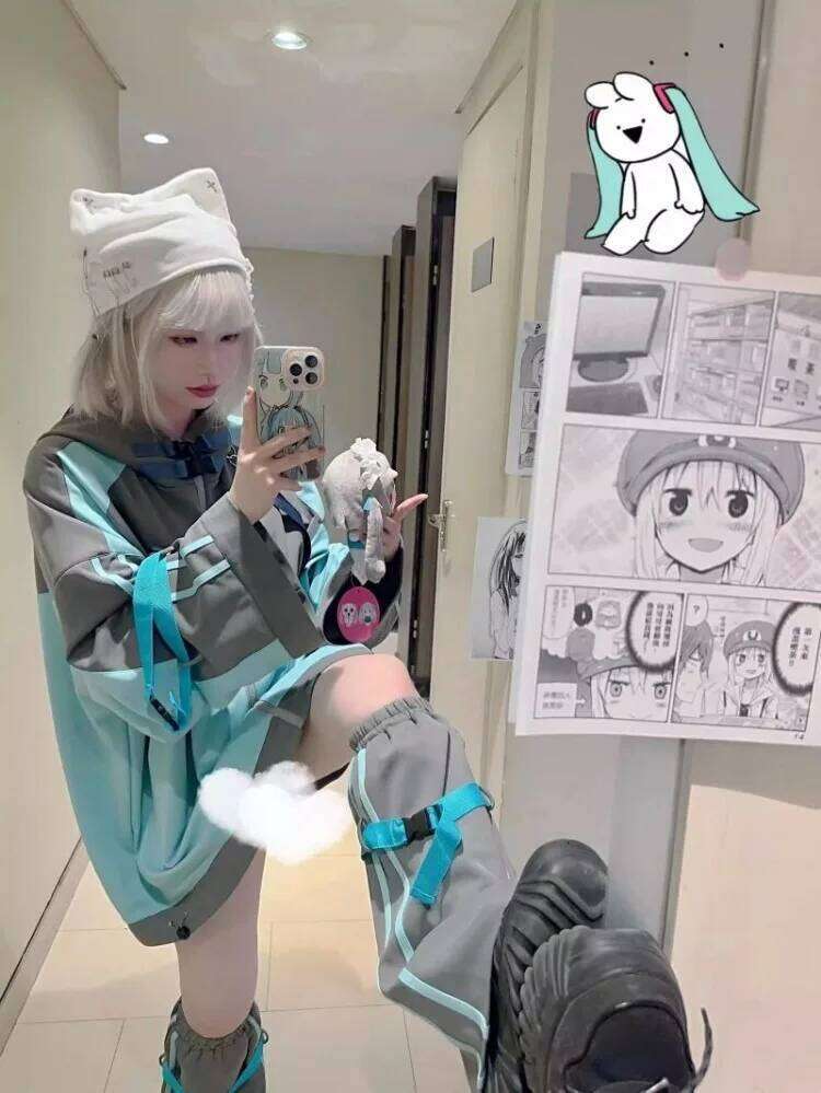 Haruku Long Sleeve Hoodie Coat Women Spring Autumn New Thicked Warm Jackets Y2k Grunge Mid-Length Loose Tops Mujer