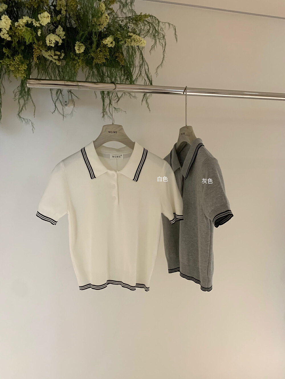 GC145 Short-sleeved sweater for women Spring and summer waist slimming short top