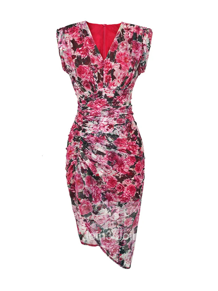 New Summer Mesh Elegant Women Evening Dress Floral Sexy V-Neck Skinny Midi Party Beach Mujer Prom Birthday Boho Stretchy Vestido