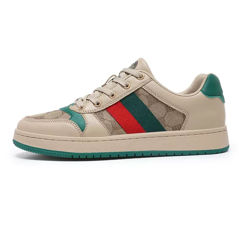 Designer Casual Shoes Couple Shoes Spring Summer 2024 Luxury Appearance Design Men's Tide Shoes Leather Sports Casual Breathable Board green Shoe