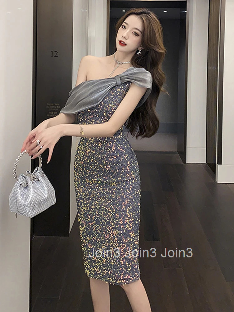 New Fashion Women Evening Dress Chic Sequins Sparkly Sexy Backless Slim Midi Party Club Prom Stretchy Femme Mujer Vestido Fiesta