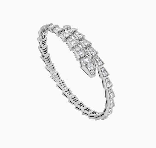 HRSC High Version for Women Bone Open Full Dia Light Niche Snake Head Elastic Layered Bracelet