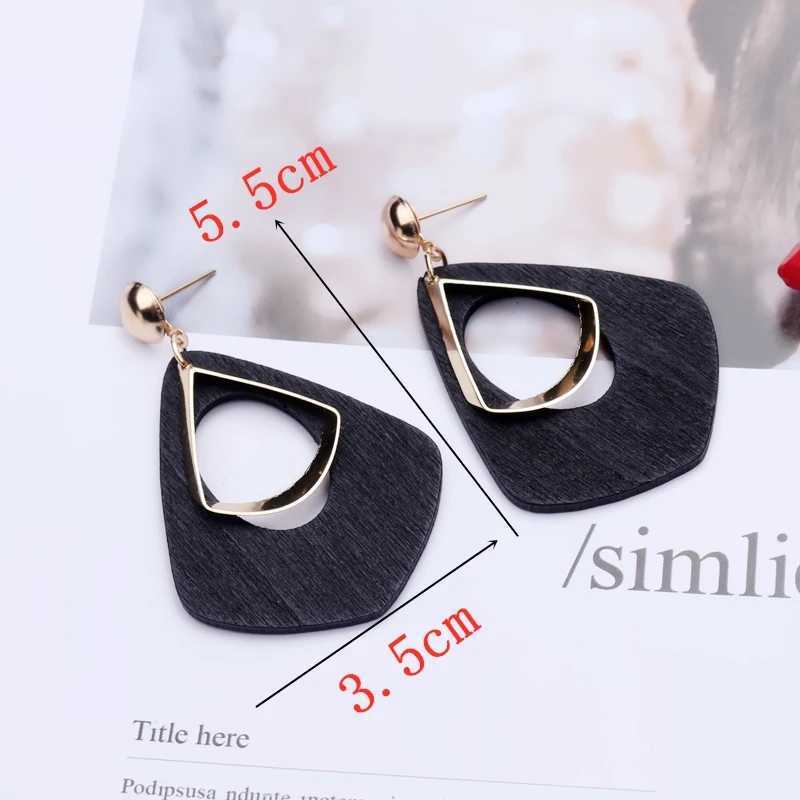 Cool Black Color Flower Drop Earrings for Women Geometry Round Heart Butterfly Crystal Brinco Party Jewelry Summer Gift XJ250623