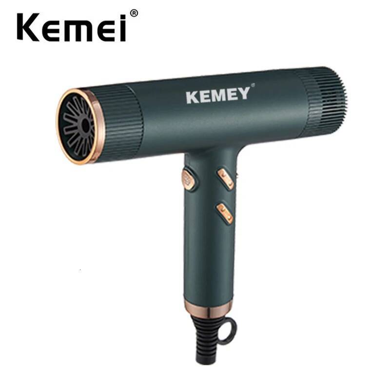 Kemei Professional Ionic Hair Powerful 1500W Fast Drying Low Noise Blow Dryer 2 Concentrator Nozzle 1 Diffuser Attachments