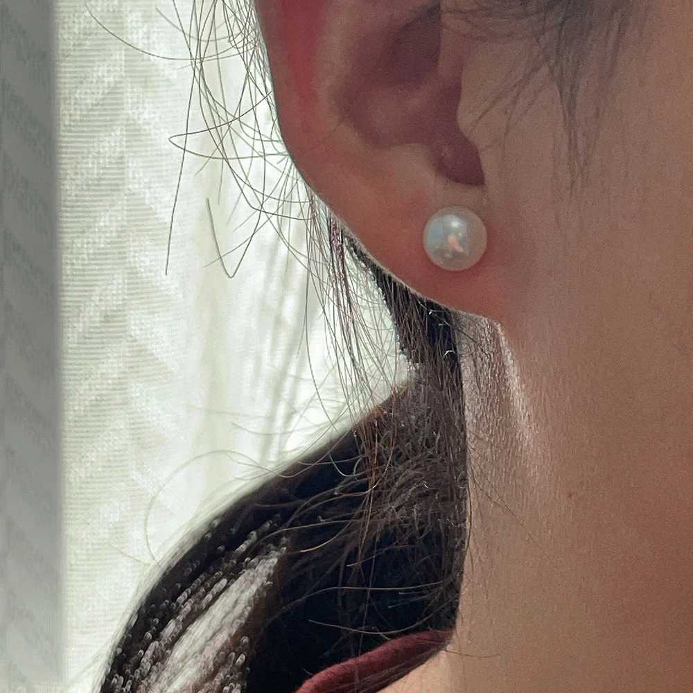 Real 925 Sterling Silver Bread-type Natural Freshwater Pearl Screw Back Stud Earrings For Women Girls Piercing Jewelry XJ250623