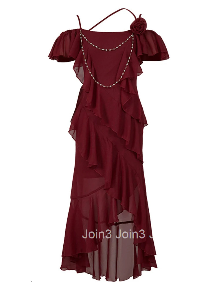 Summer Vintage Vacation Holiday Dress Women Clothes Mujer Elegant Ruffle Sexy Strap Slim Party Club Birthday Vestidos Robe Femme