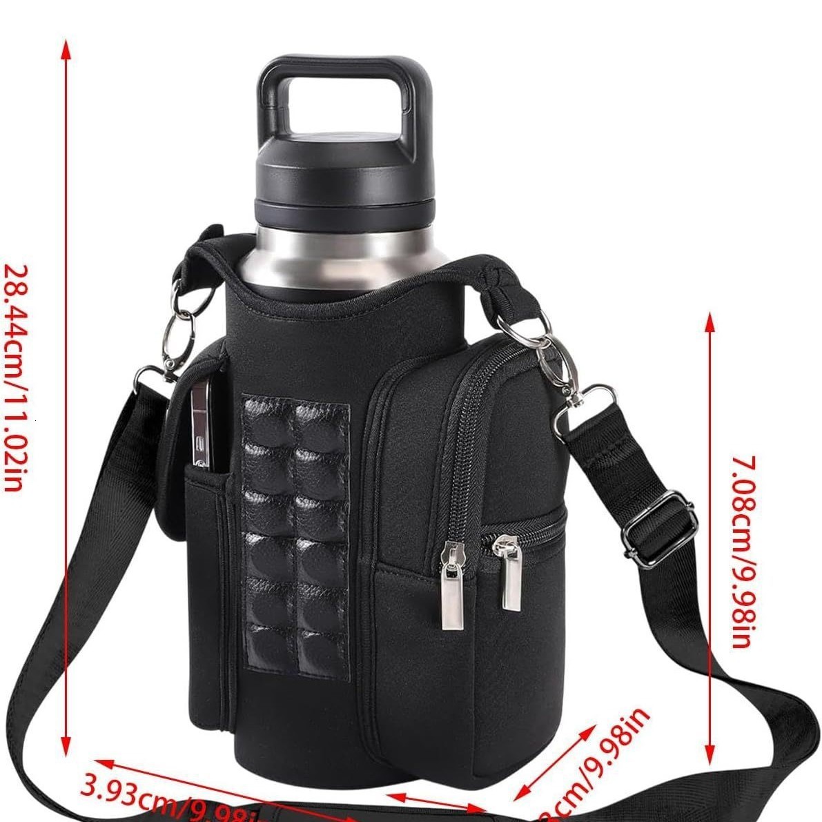 Magnetic fitness bag water bottle holder gym magnetic bag company magnetic cross body fitness bag for gym travel work and exercise 241209