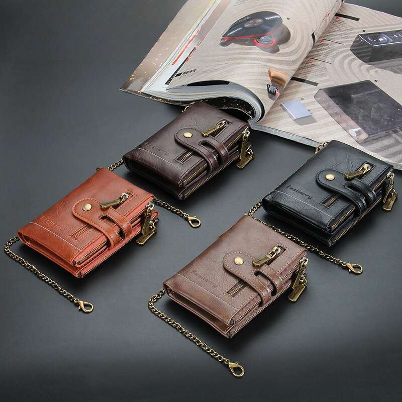 Men's Short New Baellerry High-end Large Capacity Coin Purse Multi-card Slot Wallet for Men