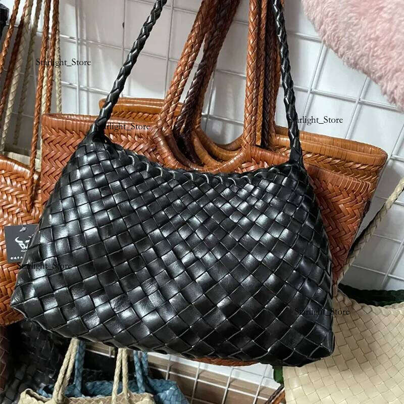 dragon diffusion bag Top Quality Brand High Quality New Style Free Delivery Designer Bag Dragon Woven Top Layer Cowhide Womens French Basket Handmade Leather e8d