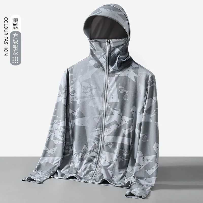 Men Coats UPF 50+ Sunscreen Jacket for Men Hooded Breathable Cool Thin Windbreaker Plus Size Casual Jackets Outerwear Sportswear W250623