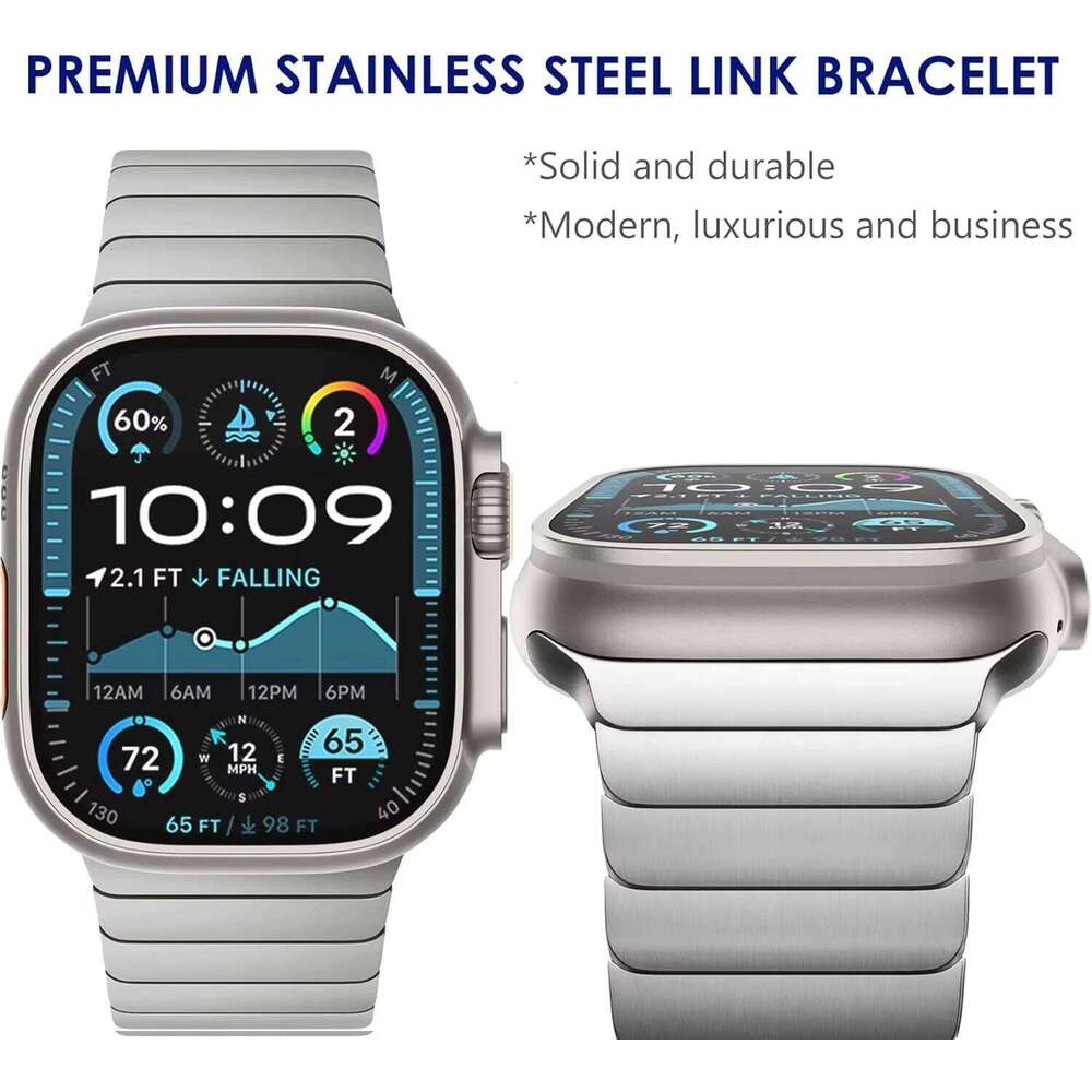 Compatible with Ultra 2 49mm 4, Titanium Band for Apple Watch iWatch SE Series 10 Link