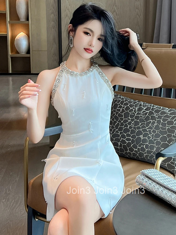 New Fashion Summer Evening Short Dress Women Ladies Clothing Elegant Luxury Chic Sexy Halter Slim Mini Party Prom Mujer Vestidos
