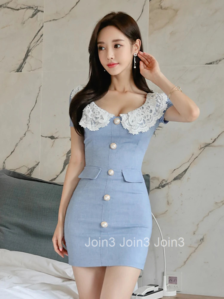 New Summer Fashion Vintage Pencil Short Dress Women Elegant Office Sweet Sexy Turn-down Collar Slim Mini Vestidos Street Clothes