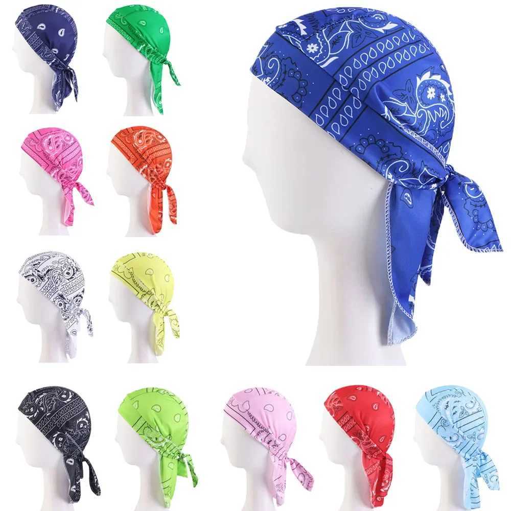 Unisex Women Men Bandana Hat Cotton Unisex Durag Print Cap Breathable Chemo Turban Fashion Headwrap Headwear Pirate Head Scarf M250623