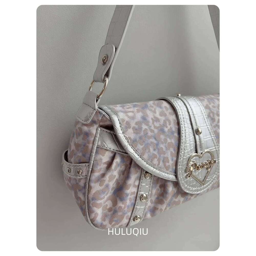 Y2k Leopard Shoulder Women Vintage Korean Fashion Trend Crossbody Bags Haruku Streetwear Aesthetic Youth Bag