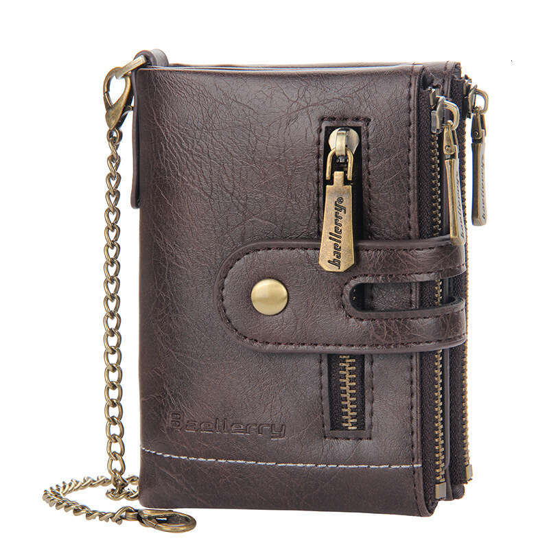 Men's Short New Baellerry High-end Large Capacity Coin Purse Multi-card Slot Wallet for Men