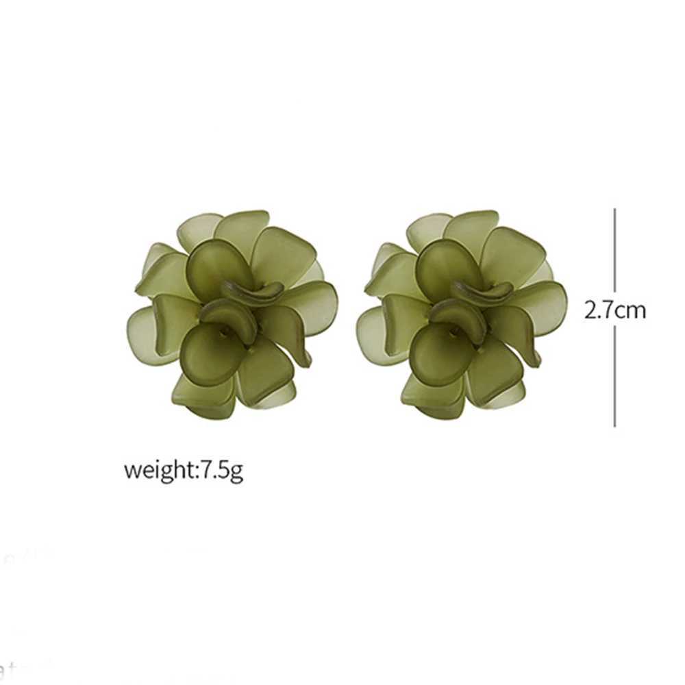 New Fashion Korean Sweet Resin Holiday Flower Stud Earrings For Women Fashion Elegant Acrylic Earrings Party Jewelry XJ250623