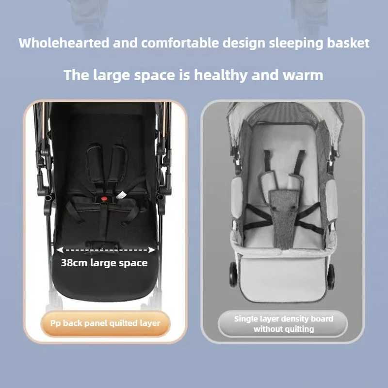 2025 New Baby Stroller Can Sit or Lie Down Lightweight Foldable Two-way Portable Baby Stroller Can Be Taken on An AirplaneXJ250623
