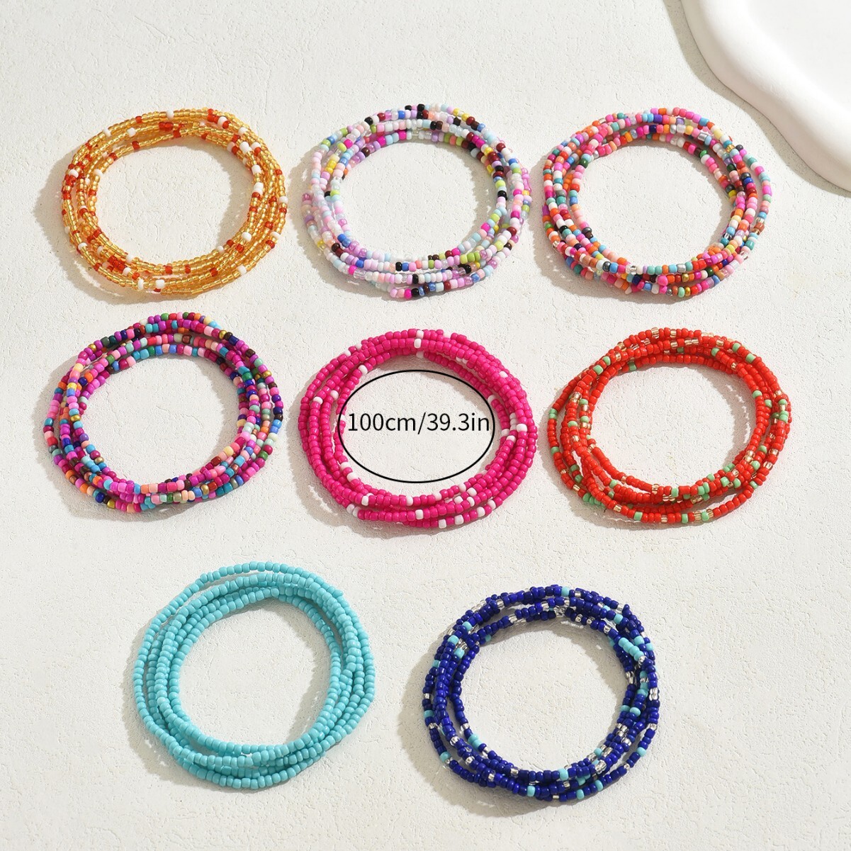 Style Women's Long Necklace Set Personality Beaded Small Design Bracelet Jewelry