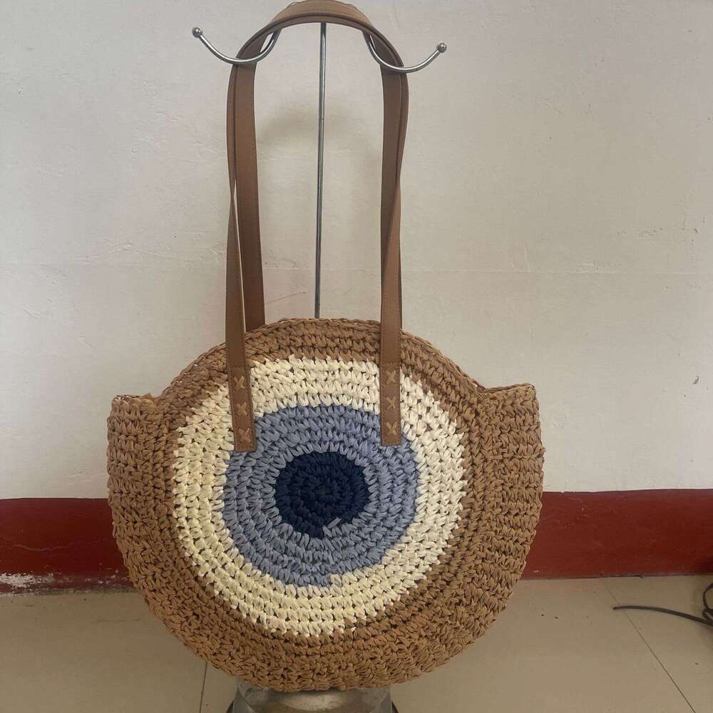 Store Manager Recommended New Simple Round Single Shoulder Straw Hollow Handwoven Beach Fashion Women's Bag