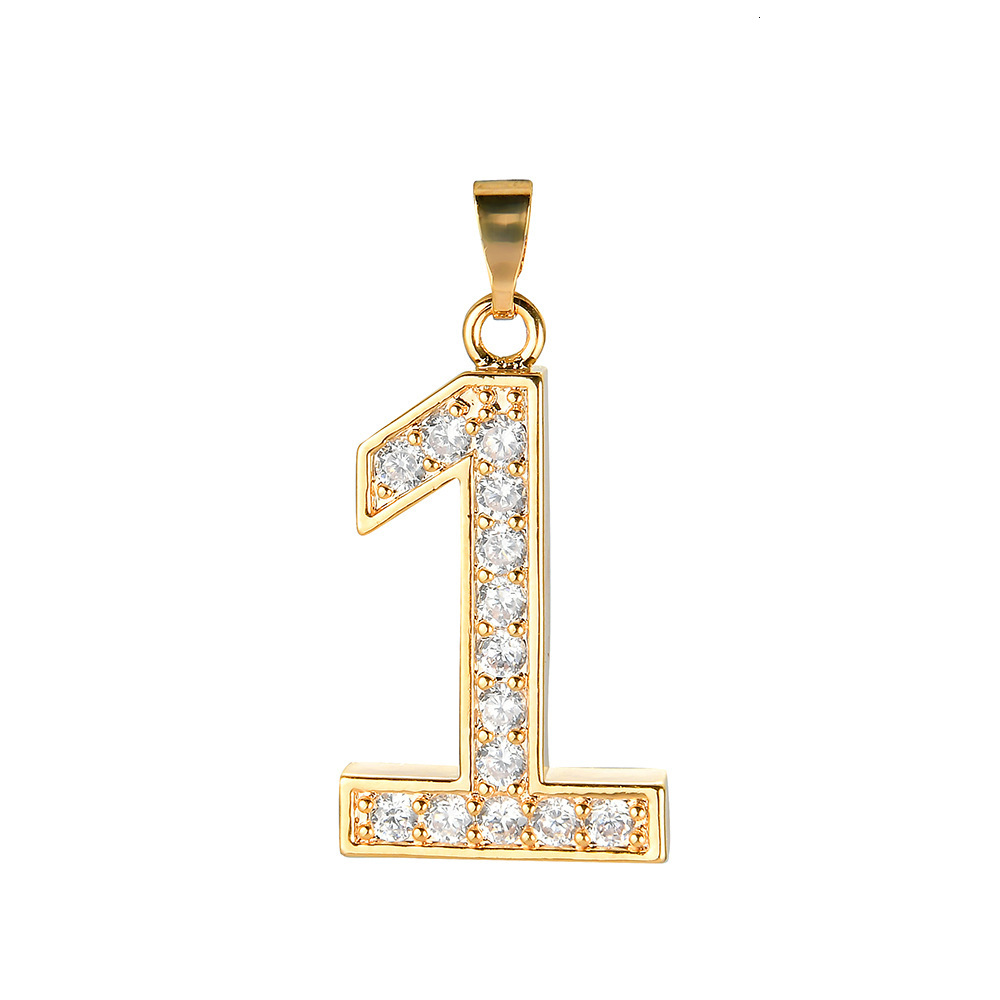 Luxury Designer Digit Diamond Inlaid Creative Combo Pendant 0-9 Numbers Trendy Hip Hop Moissanite Jewelry Pass the diamond tester