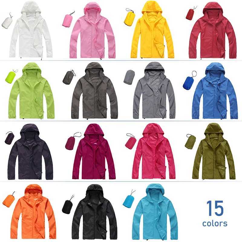 Men Women Quick-drying Jacket Thin Unisex Waterproof Raincoat Outdoor Hiking Cycling Sunscreen Jacket Ultra-Light Rainproof Coat W250623