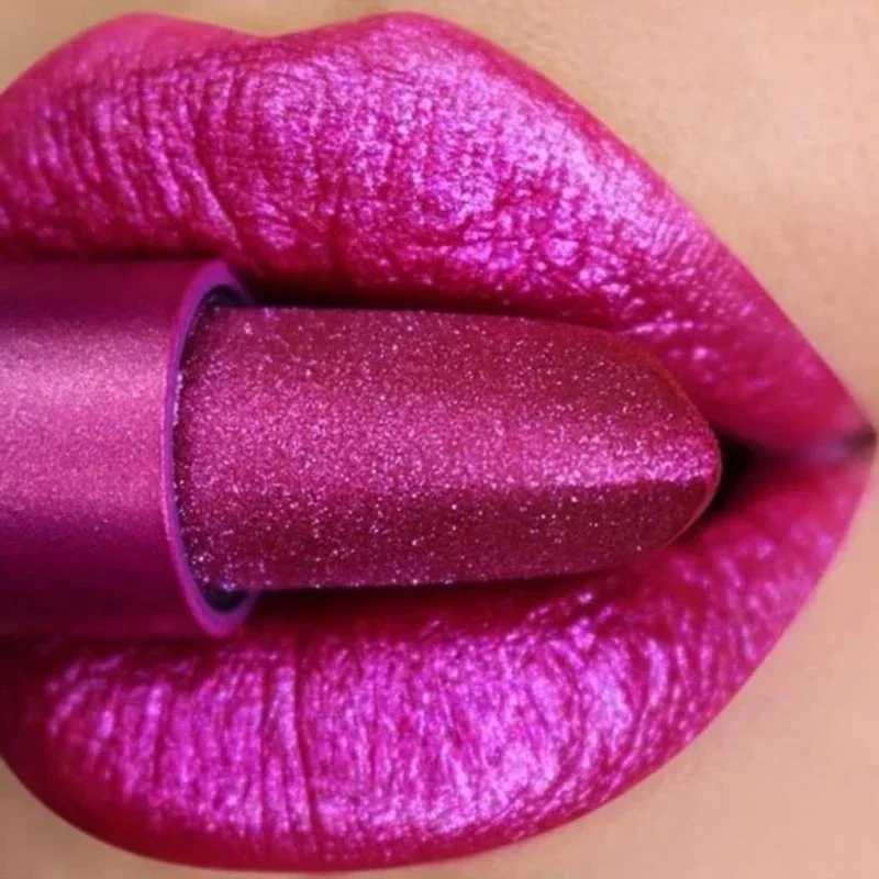 Waterproof Glitter Lipsticks Punk Style Nude Matte Not Fading Pearlescent Sexy Red Pink Velvet Lipsticks Lips Makeup Cosmetic XJ250623