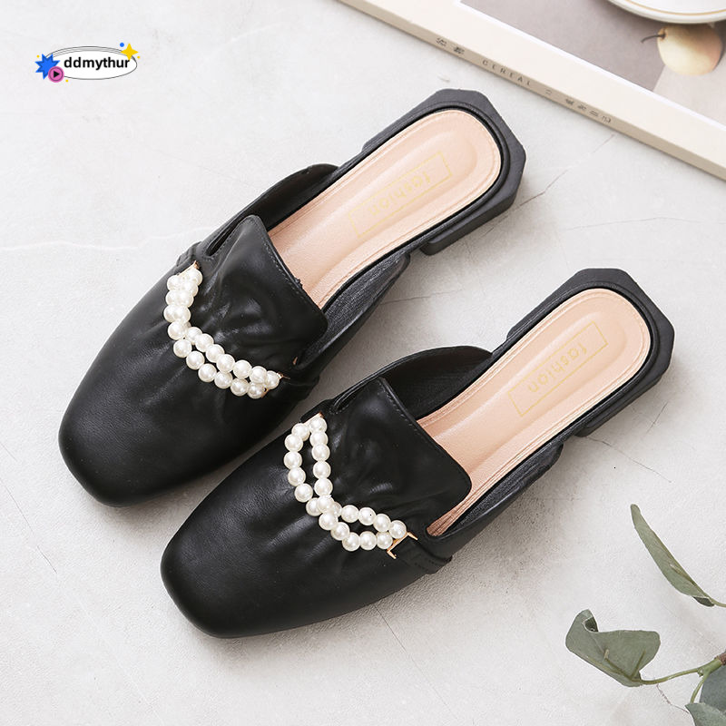 Four Seasons Casual Closed-Toe Half Slippers Women, Suitable for Outdoor and Indoor Use, Fashionable 2025 New Style Mules, Lazy Women's Sandals d