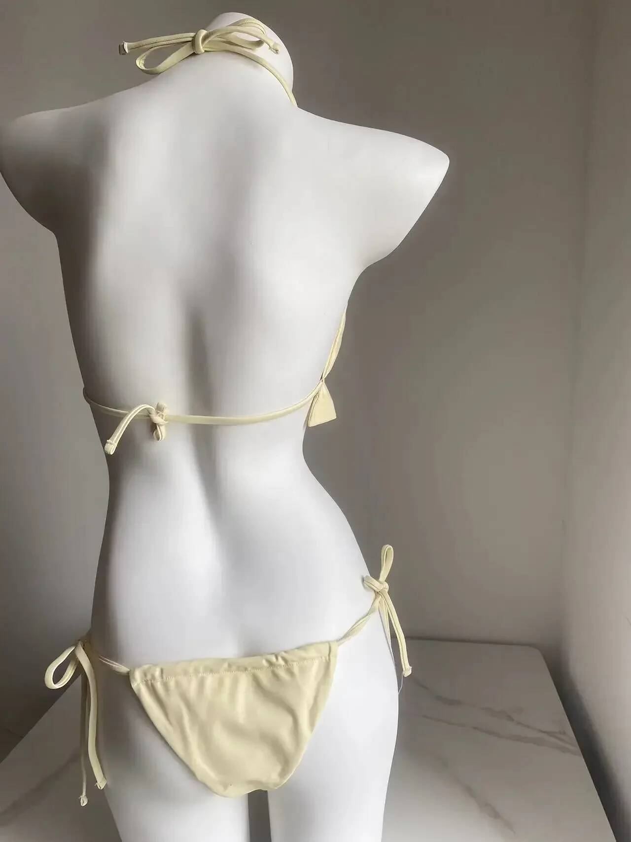 Lady's Summer New Yellow Lilac Bikini 3 PCS Swimsuit With Mesh Short Beach Sarong Swimwear Biquini Beachwear Outfit
