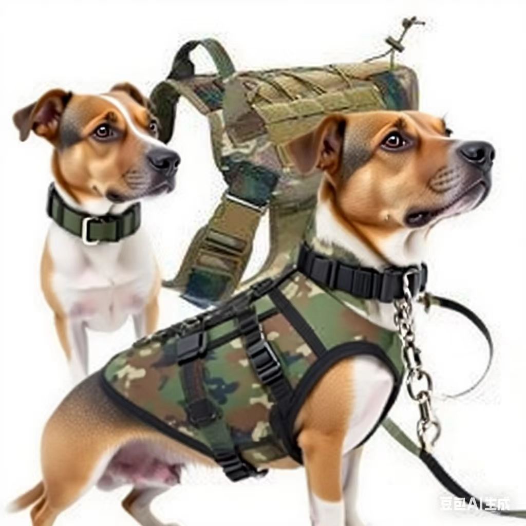 Pet Accessories: Stronghold Vest + Tailored Reins System Supports Working Canines Needs - Customizable Hardware Pack