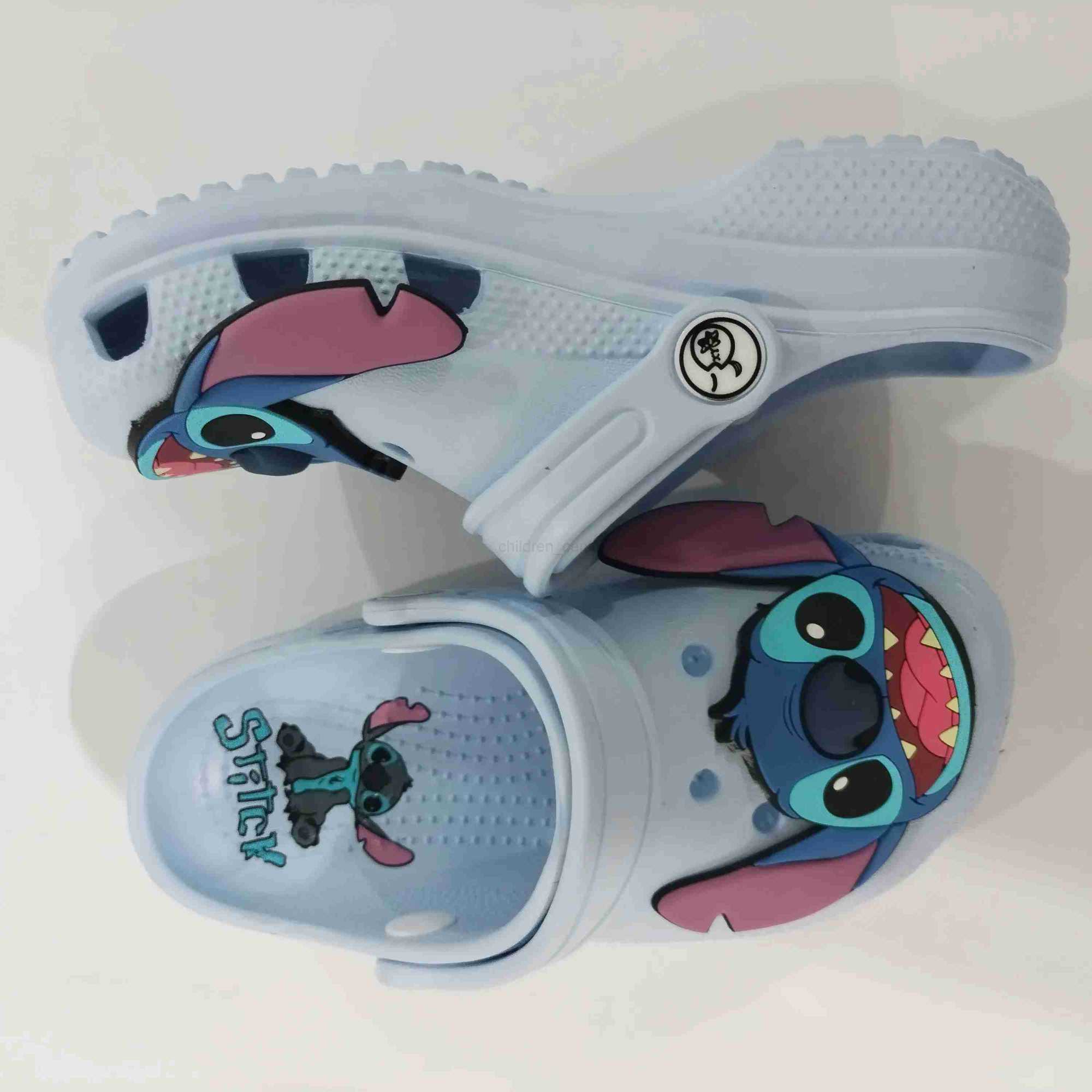 DISNEYNEW Disney Stitch Cartoon Waterproof Slippers Outdoor Sandals Stitch Casual Breathable Ankle-Wrap Eva Shoes Boys Girl Gift W250623