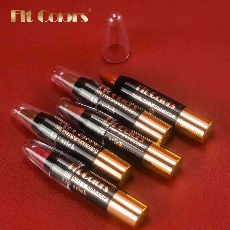 Mirror Brown Lipstick Pencil Moisturizing Waterproof Lasting Lipstick Crayon High Pigments Non-Stick Cup Lip Tint Pen Cosmetics XJ250623